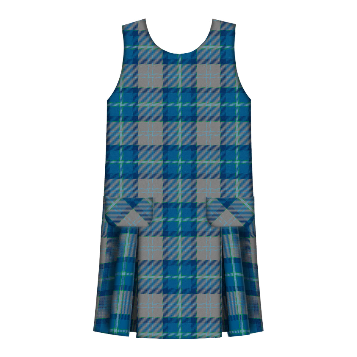 TARTAN TUNIC, DROPWAIST WITH TWO SIDE POCKETS AND BACK ZIPPER, 2901-58