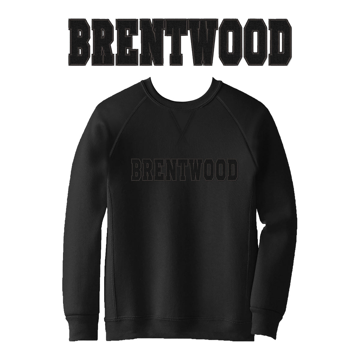 BRENTWOOD CREWNECK SWEATSHIRT, APPLIQUE COLOURWAY 1, ADULT
