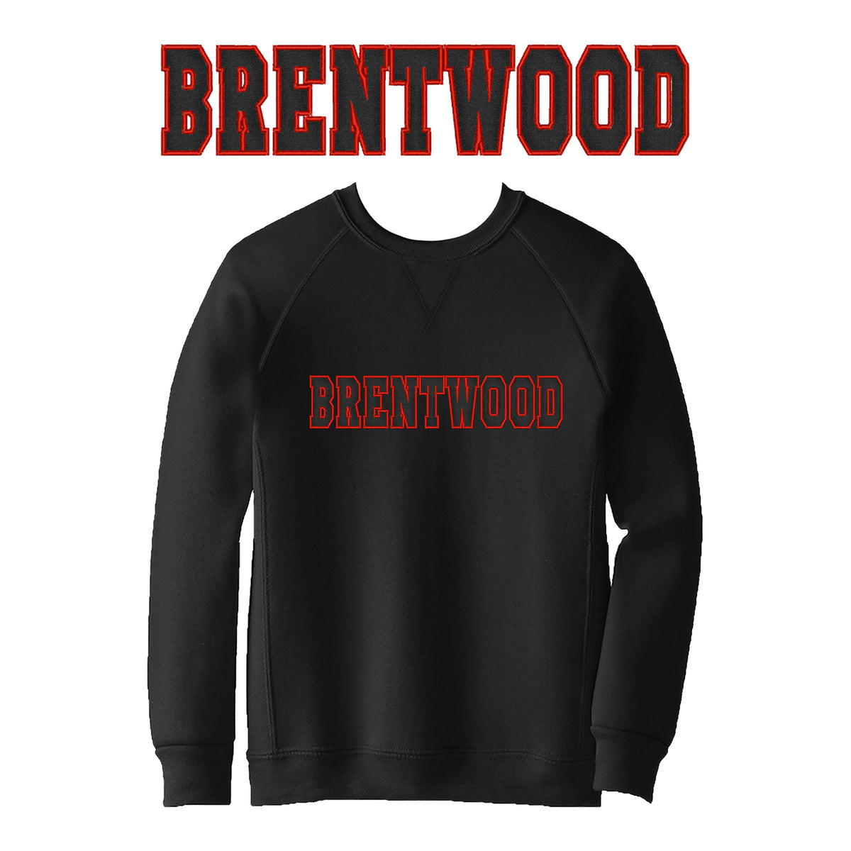 BRENTWOOD CREWNECK SWEATSHIRT, APPLIQUE COLOURWAY 2, ADULT