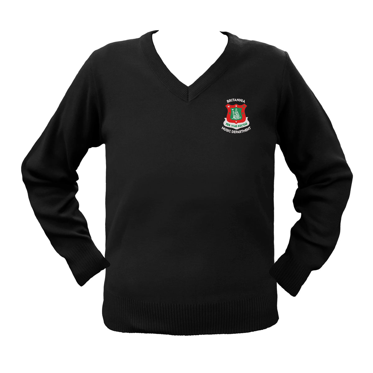 BRITANNIA SCHOOL PULLOVER, RELAXED SLEEVE, ADULT
