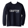 CROFTON VARSITY CREWNECK SWEATSHIRT WITH APPLIQUE, ADULT