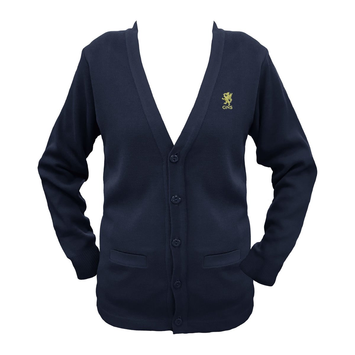 GLENLYON CARDIGAN WITH GRYPHON LOGO, SIZE 34 AND UP