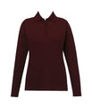 MERLOT BURGUNDY GOLF SHIRT, FITTED, LONG SLEEVE, ADULT