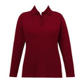 RUBY RED GOLF SHIRT, FITTED, LONG SLEEVE, YOUTH