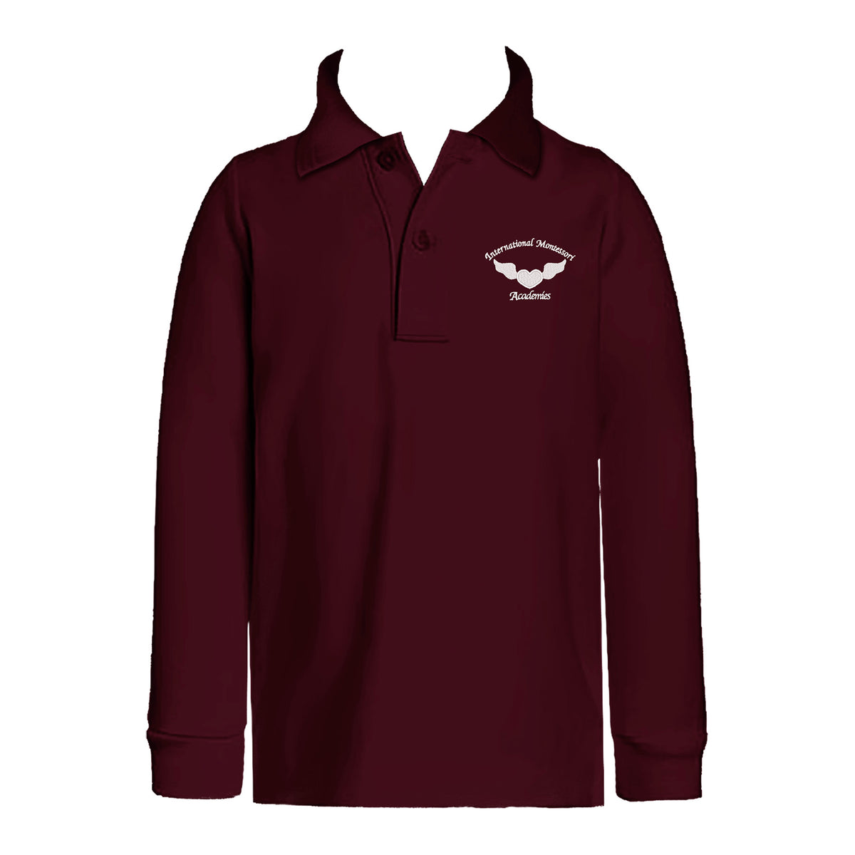 INTERNATIONAL MONTESSORI ACADEMIES GOLF SHIRT, UNISEX, LONG SLEEVE, CHILD