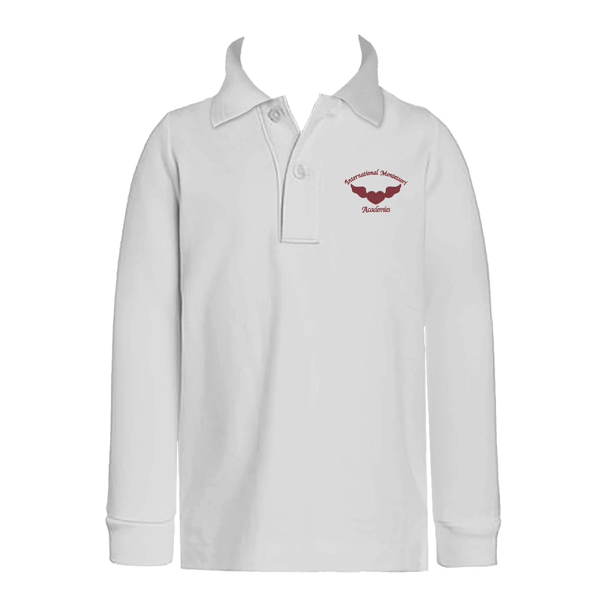 INTERNATIONAL MONTESSORI ACADEMIES GOLF SHIRT, UNISEX, LONG SLEEVE, CHILD