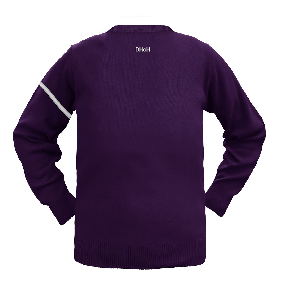 SHAWNIGAN LAKE HOUSE PULLOVER WITH ARM STRIPE, KAYE'S, SIZE 34 AND UP