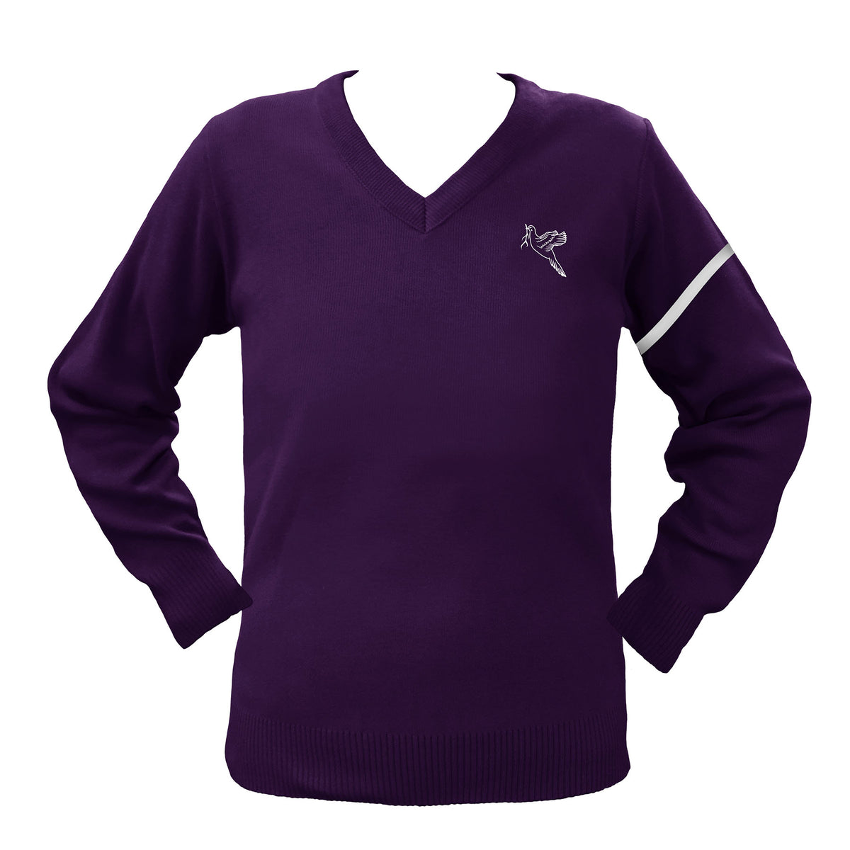 SHAWNIGAN LAKE HOUSE PULLOVER WITH ARM STRIPE, KAYE'S, SIZE 34 AND UP