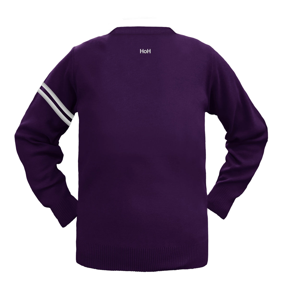 SHAWNIGAN LAKE HOUSE PULLOVER WITH ARM STRIPE, KAYE'S, SIZE 34 AND UP