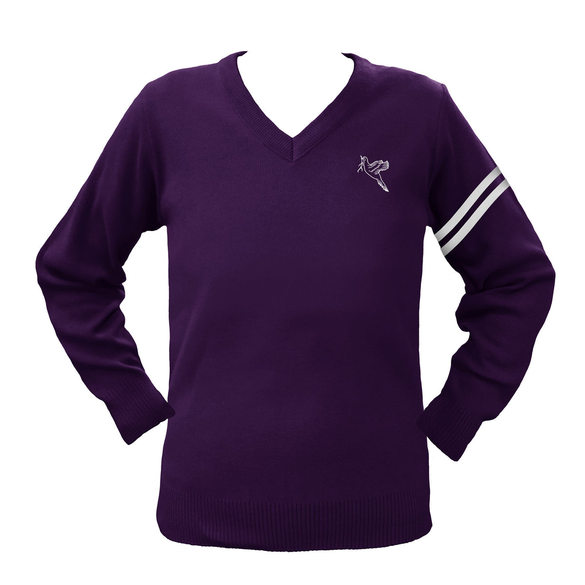 SHAWNIGAN LAKE HOUSE PULLOVER WITH ARM STRIPE, KAYE'S, SIZE 34 AND UP