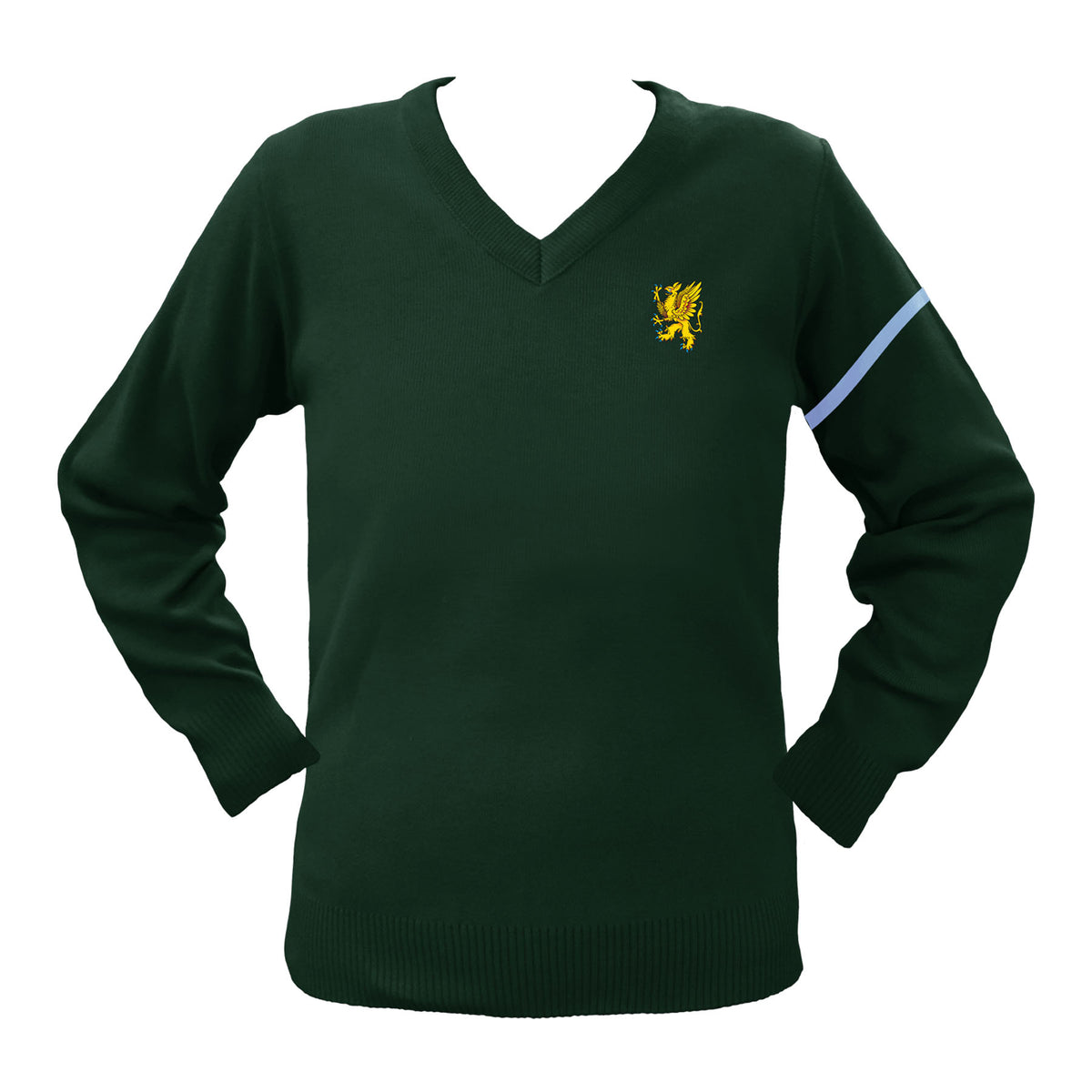 SHAWNIGAN LAKE HOUSE PULLOVER WITH ARM STRIPE, LAKE'S, SIZE 34 AND UP