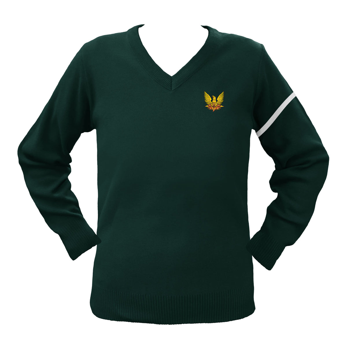 SHAWNIGAN LAKE HOUSE PULLOVER WITH ARM STRIPE, LONSDALE, SIZE 34 AND UP