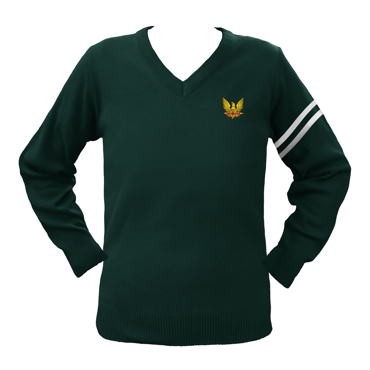 SHAWNIGAN LAKE HOUSE PULLOVER WITH ARM STRIPE, LONSDALE, SIZE 34 AND UP