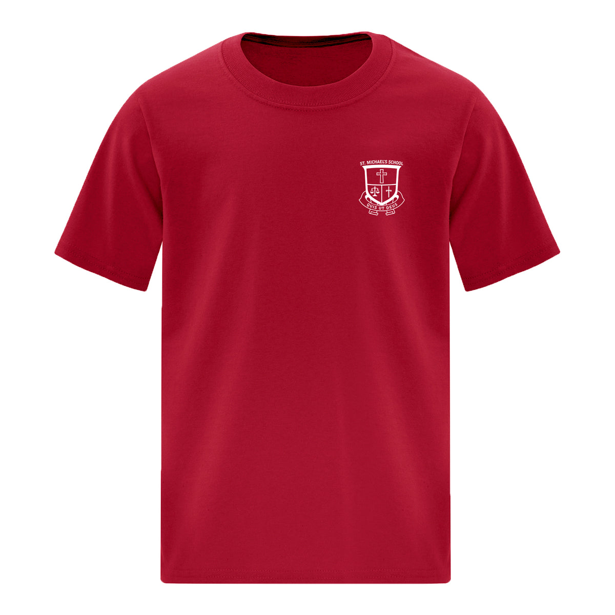 ST. MICHAEL'S ELEMENTARY SCHOOL GYM T-SHIRT, SHORT SLEEVE, COTTON, ADULT