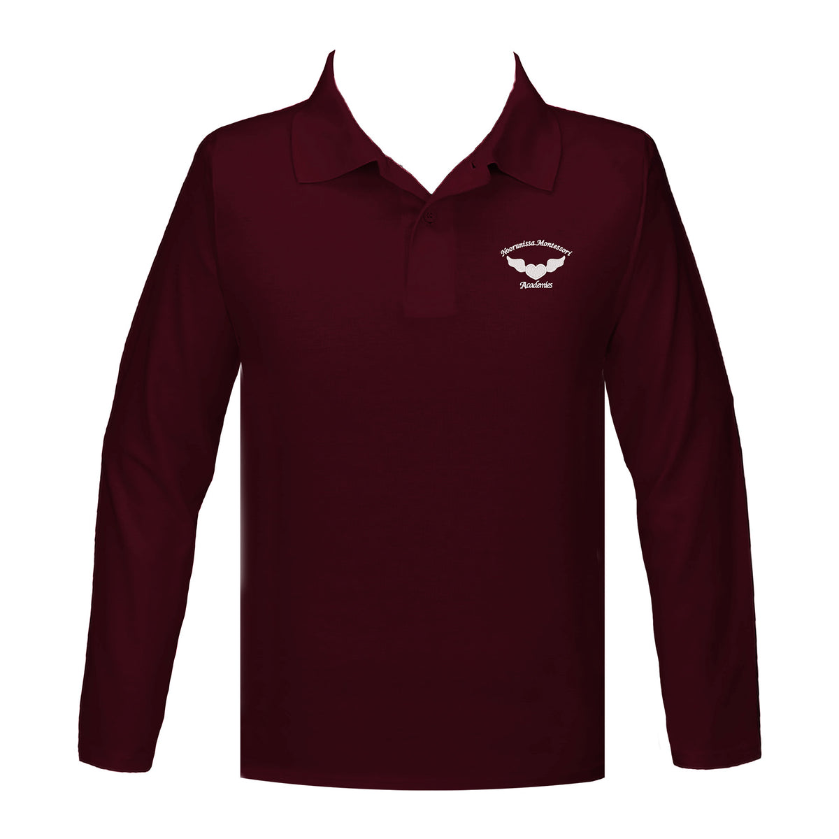 NOORUNISSA MONTESSORI ACADEMIES GOLF SHIRT, UNISEX, LONG SLEEVE, YOUTH