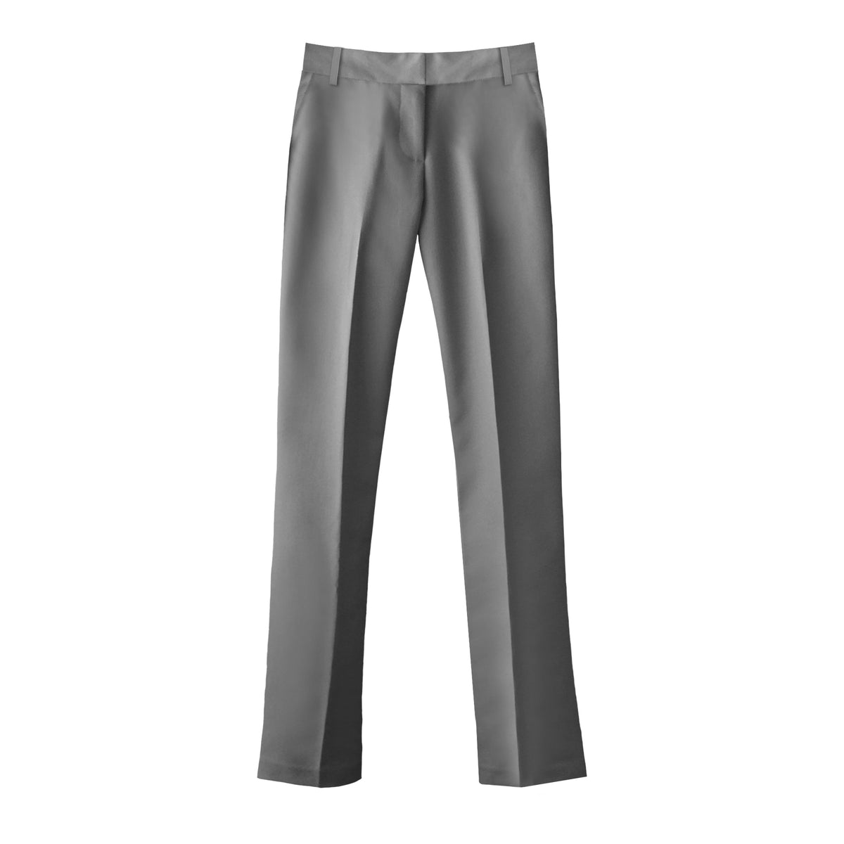 GREY LADIES TWO POCKETS PANTS, ELASTIC BACK