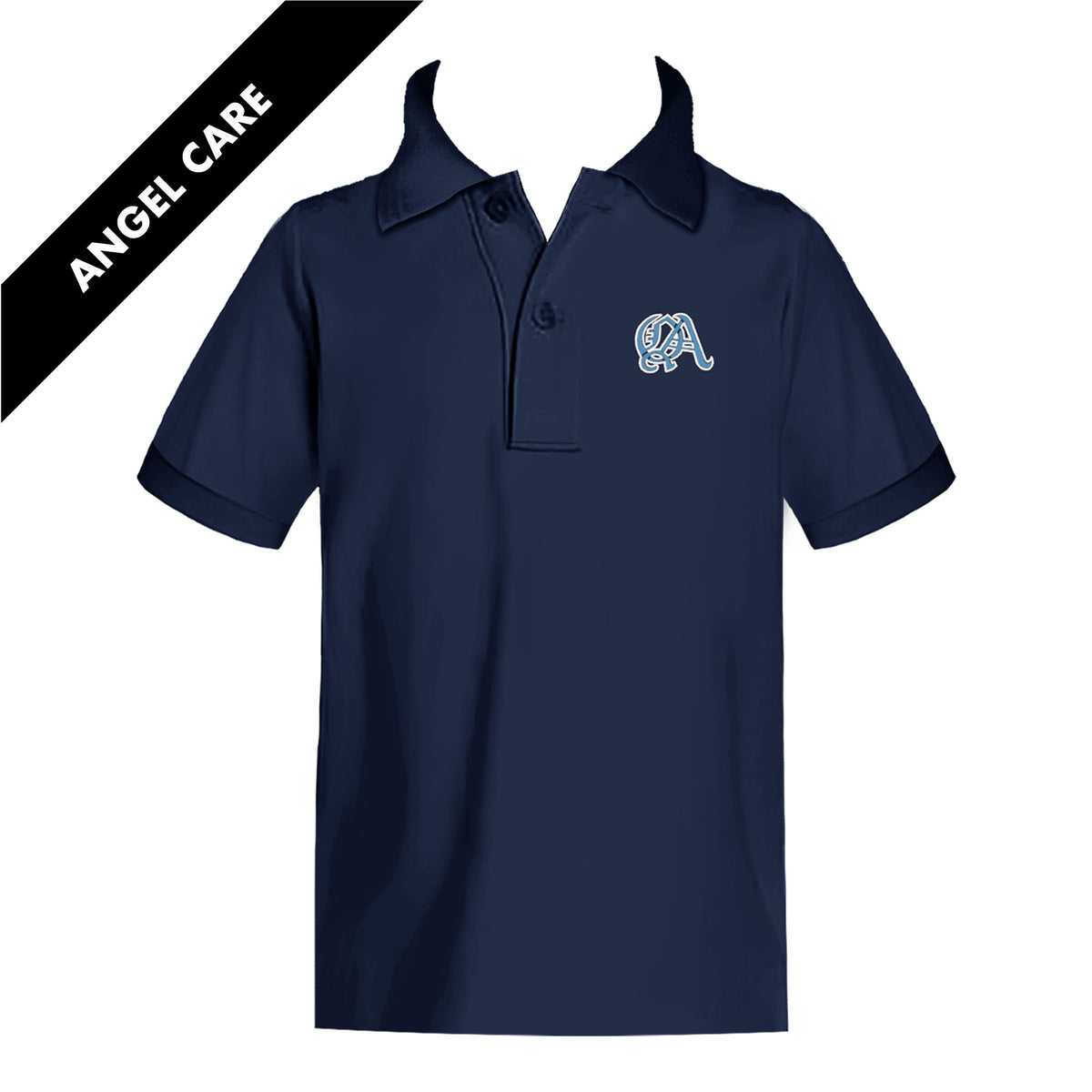 QUEEN OF ANGELS ANGEL CARE GOLF SHIRT, UNISEX, SHORT SLEEVE, CHILD