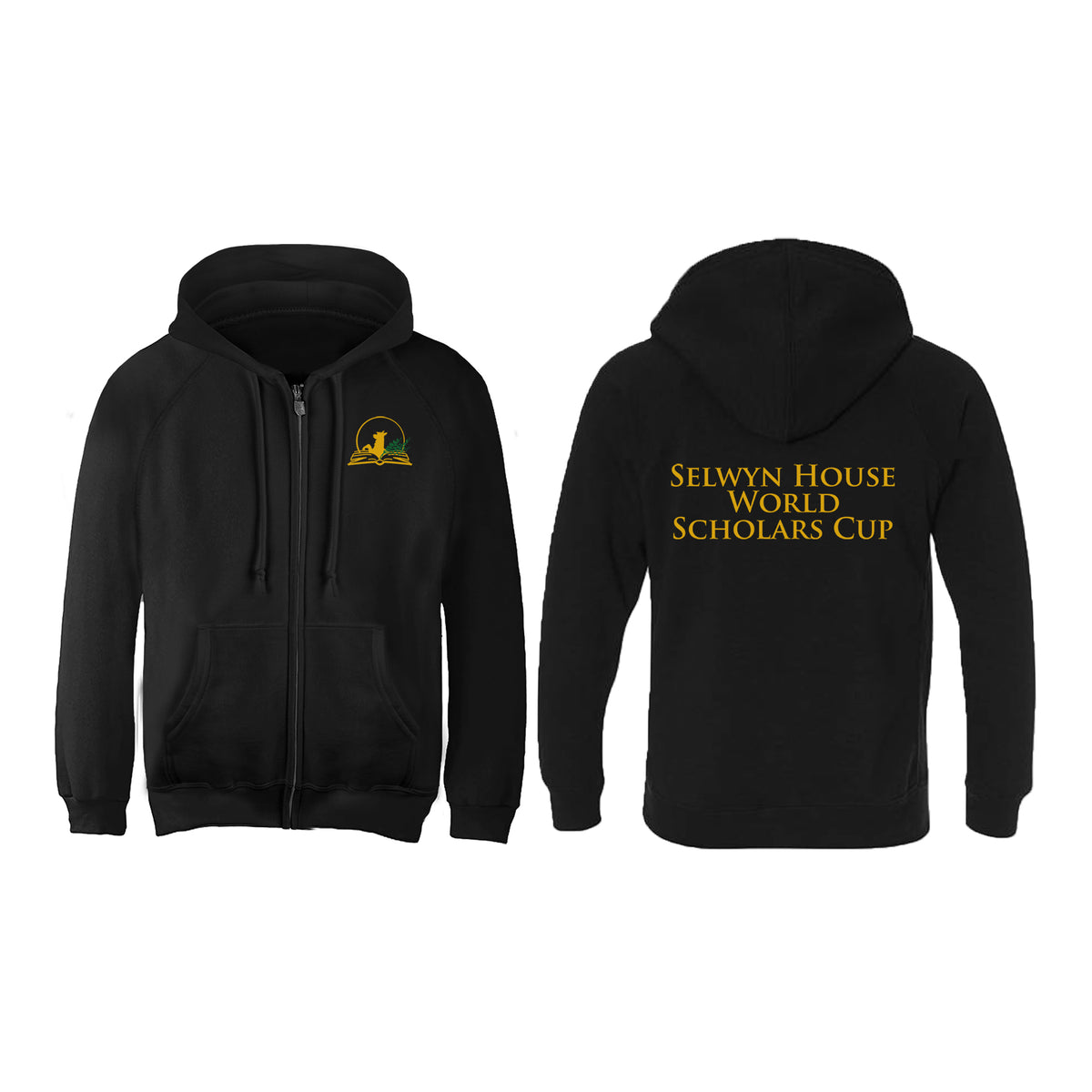 SELWYN HOUSE ECA ZIP HOODIE, WORLD SCHOLARS CUP, ADULT ** FINAL SALE **