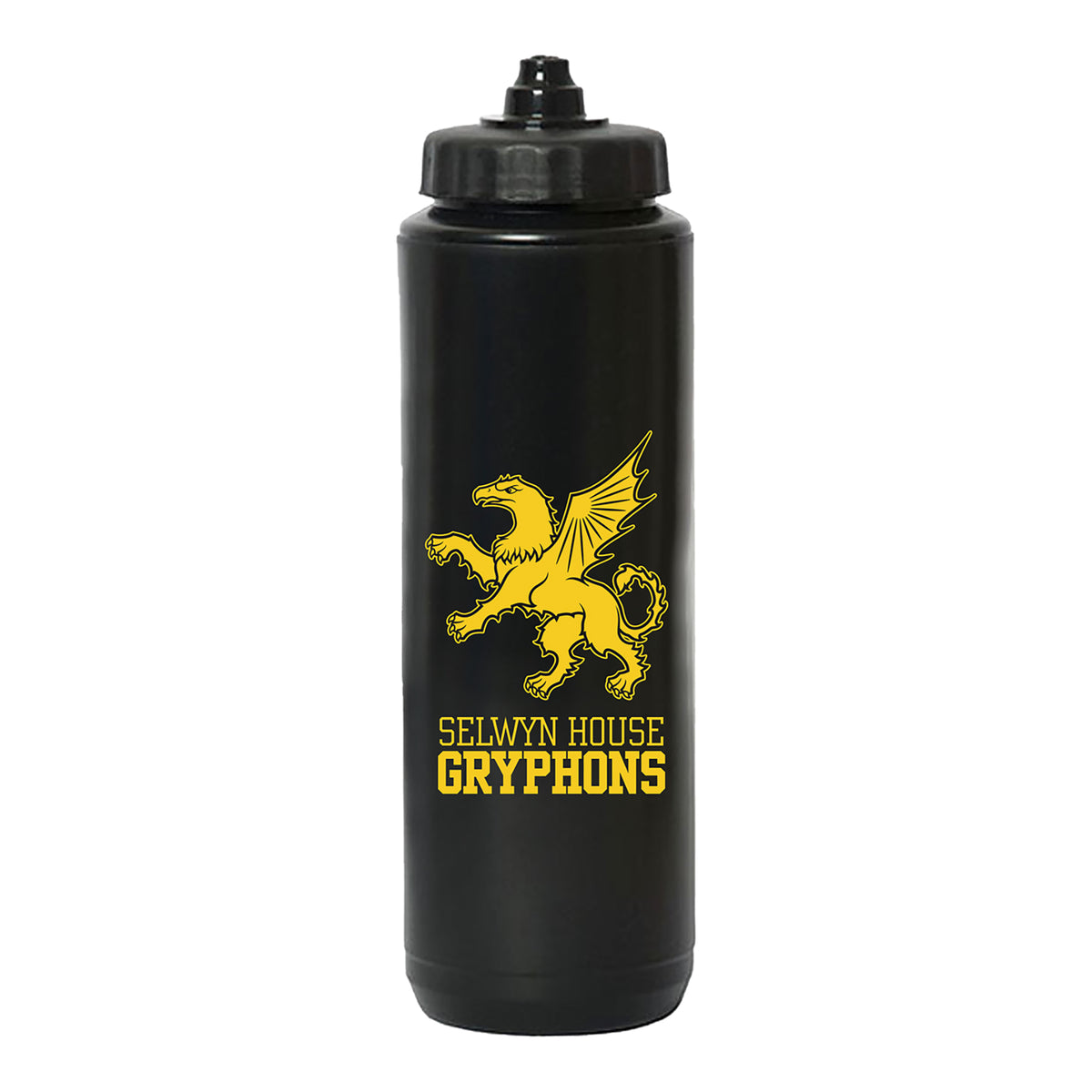 Selwyn House Squeeze Water Bottle, Black