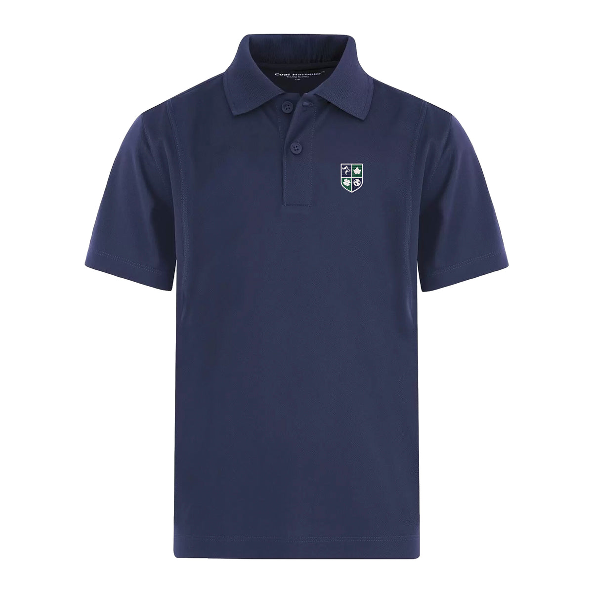 ST. JOHN'S ACADEMY TRUE NAVY GOLF SHIRT, WICKING, SHORT SLEEVE, YOUTH *PRE-ORDER, FINAL SALE*