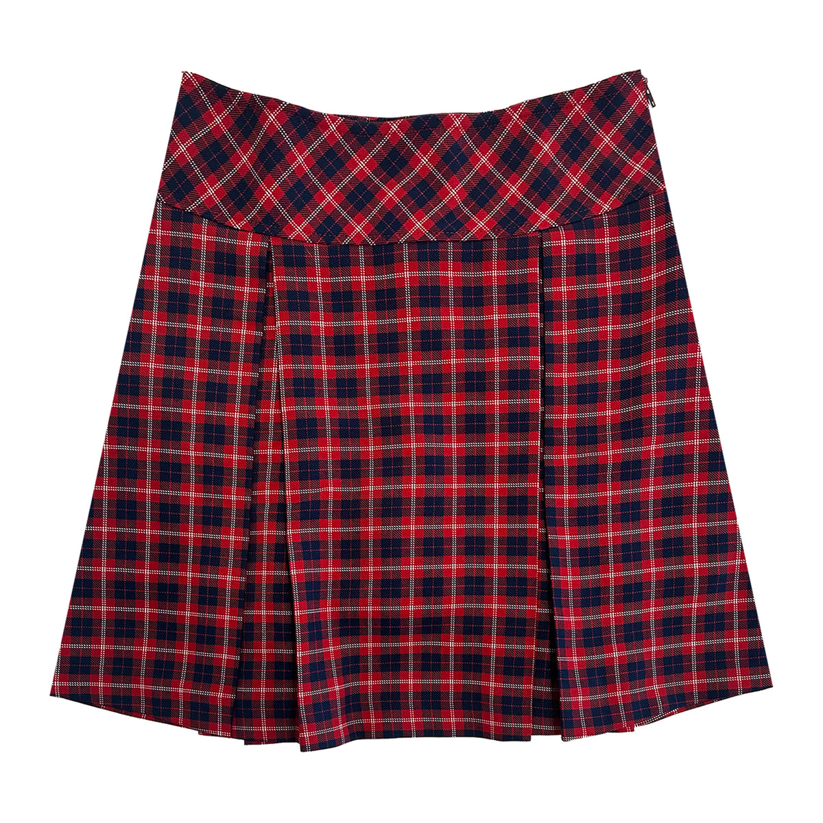TARTAN TENNIS SKORT WITH BIKE SHORTS, ADJUSTABLE WAIST, 2901-65