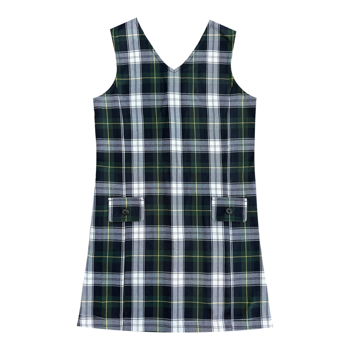 TARTAN TUNIC, V-NECK WITH TWO POCKETS BUTTONS AND BACK ZIPPER, 2901-31