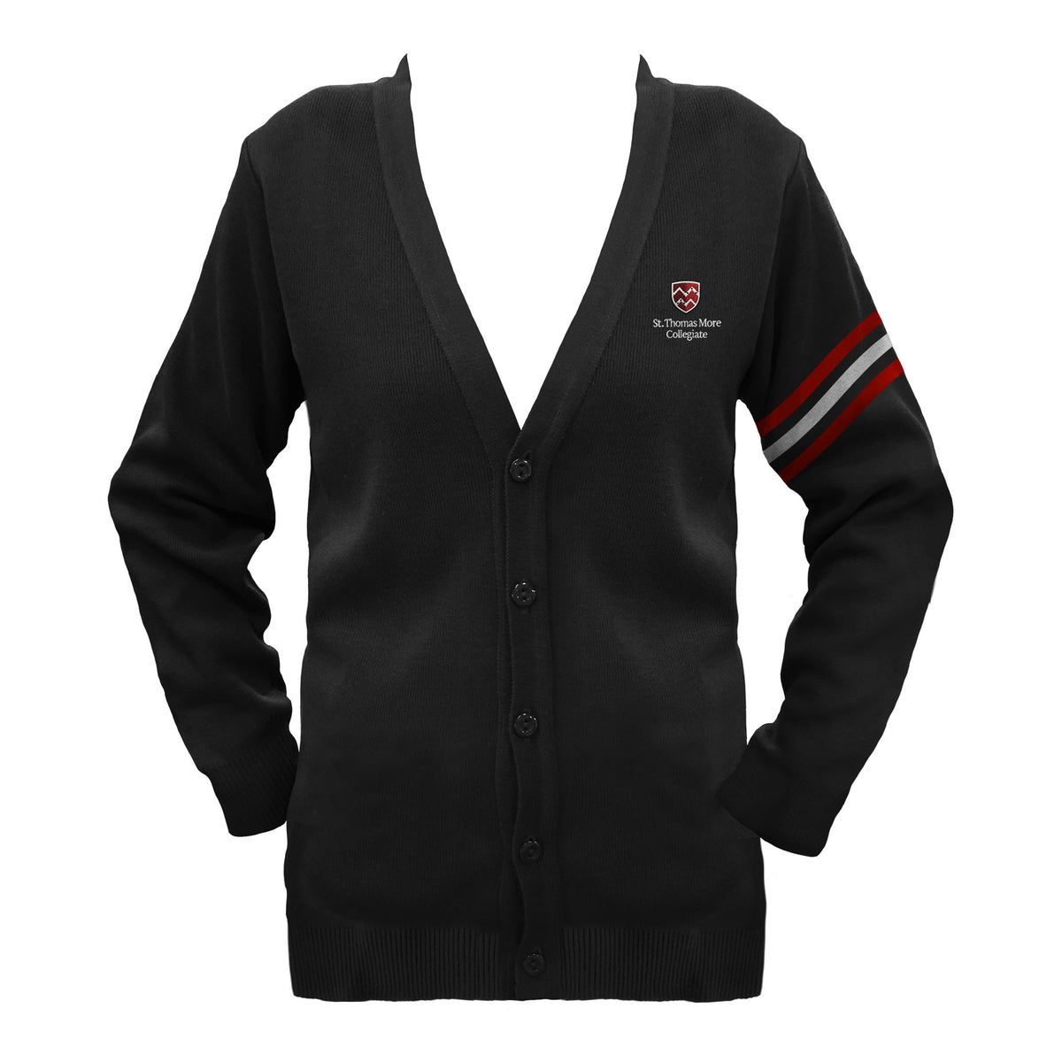 ST. THOMAS MORE CARDIGAN WITH ARM STRIPES