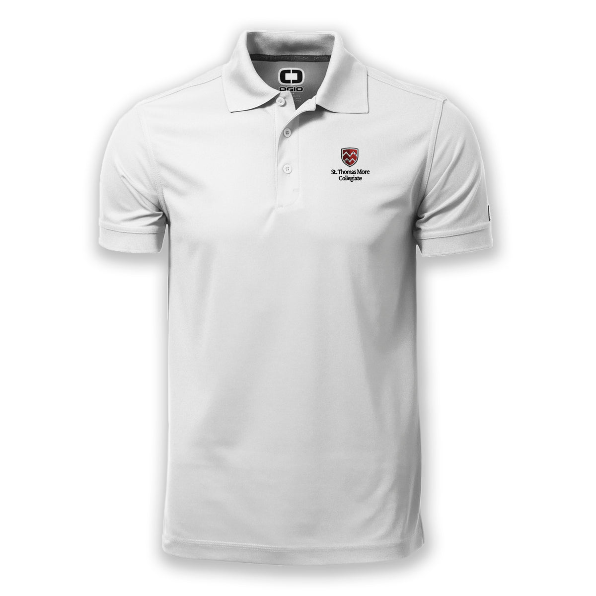 ST. THOMAS MORE WHITE GOLF SHIRT, UNISEX, ADULT *PRE-ORDER, FINAL SALE*