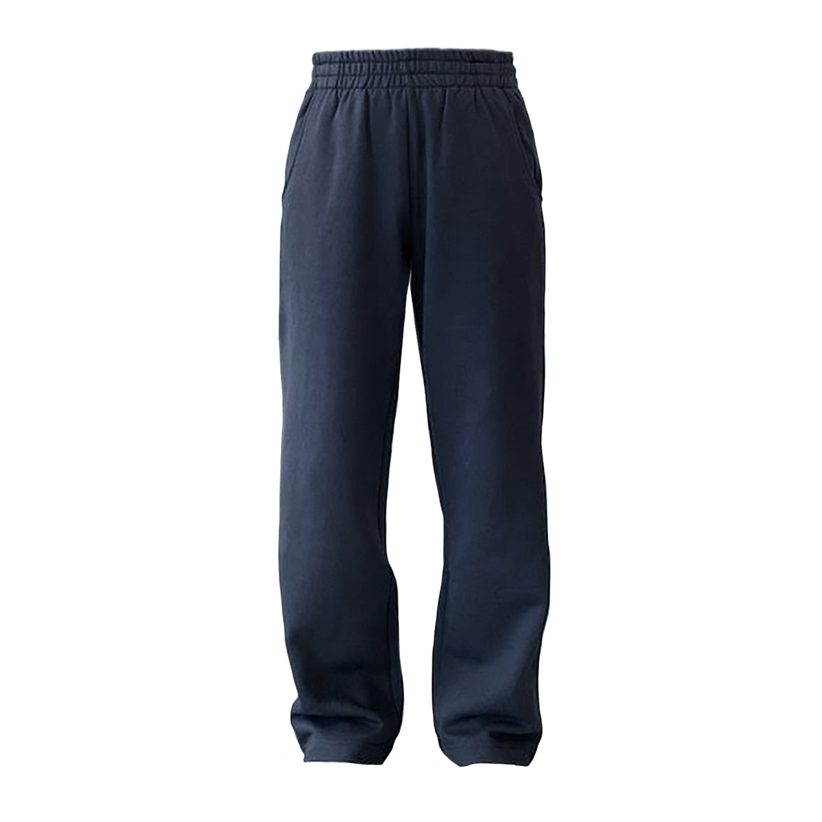 NAVY STRAIGHT LEG SWEATPANTS, FITTED, ADULT