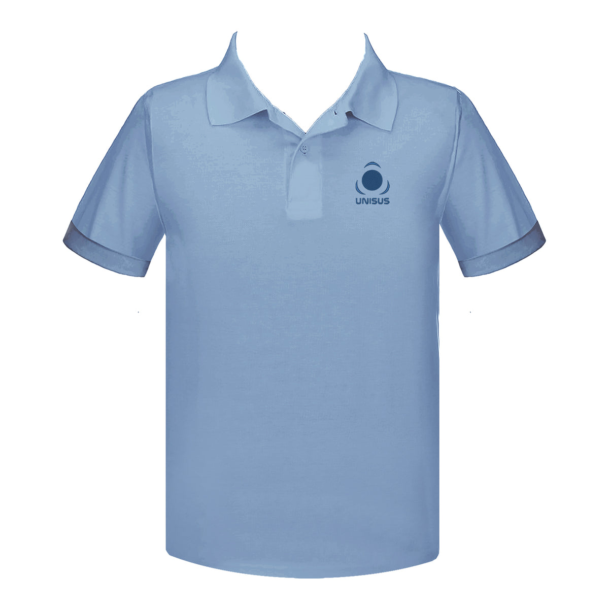 UNISUS SCHOOL LIGHT BLUE GOLF SHIRT, UNISEX, SHORT SLEEVE, ADULT