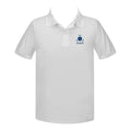 UNISUS SCHOOL WHITE GOLF SHIRT, UNISEX, SHORT SLEEVE, YOUTH