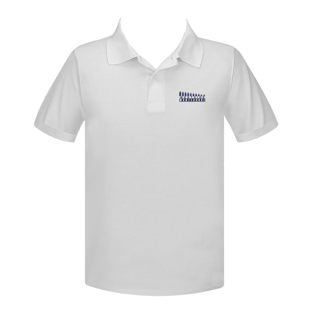 WESTSIDE MONTESSORI SCHOOL WHITE GOLF SHIRT, UNISEX, SHORT SLEEVE, YOUTH