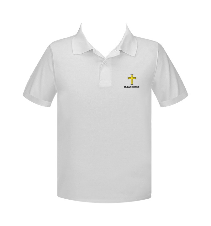 ST. CATHERINE&#39;S GOLF SHIRT, UNISEX, SHORT SLEEVE, YOUTH