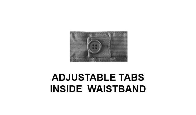 GREY ADJUSTABLE WAIST PANTS, POLY/COTTON