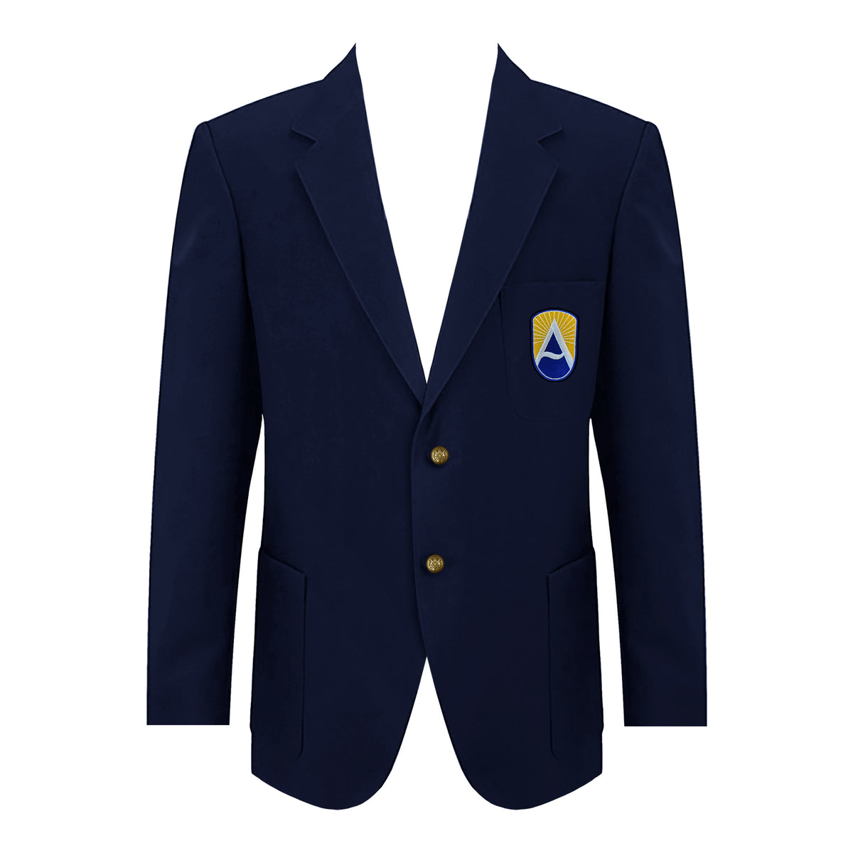 ABERDEEN HALL BLAZER, WOOL, GOLD BUTTONS, MENS