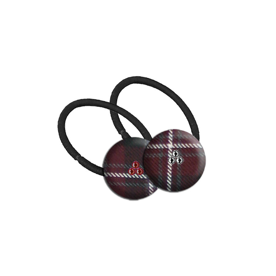 ***TARTAN HAIR BUTTON WITH CRYSTALS, 2901-24 *FINAL SALE*