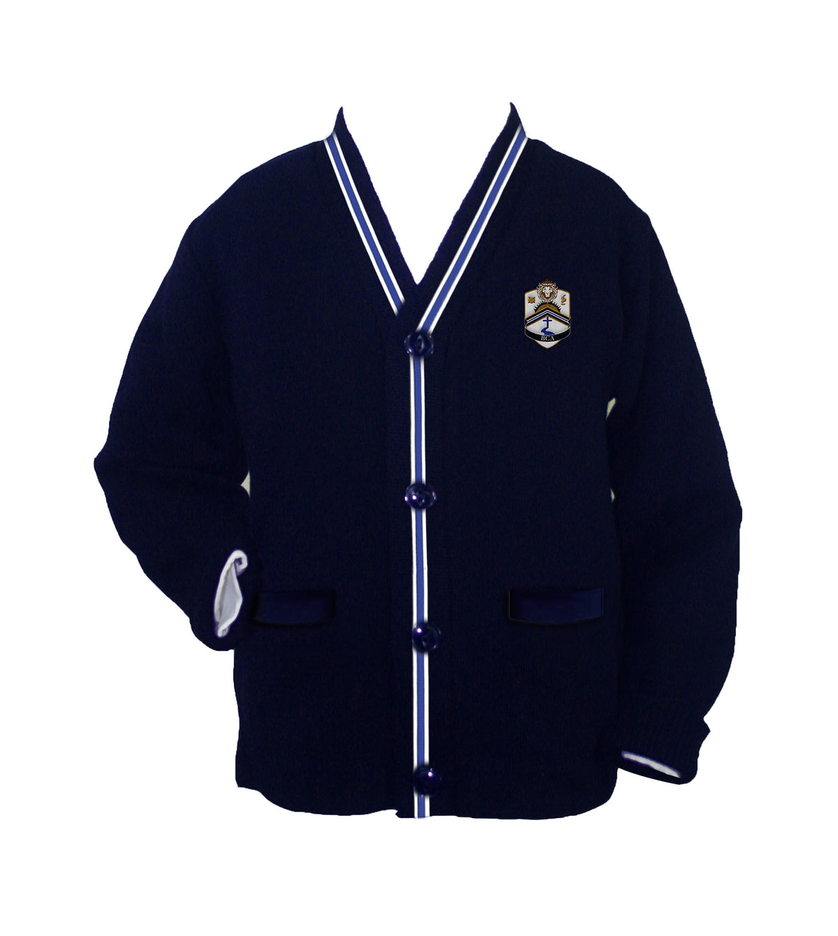 BIBLEWAY CARDIGAN WITH PIPING, UP TO SIZE 42