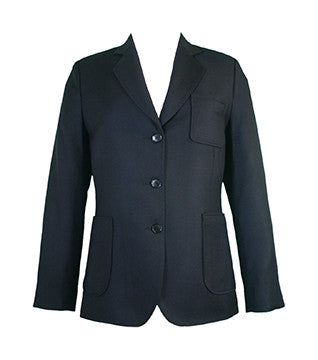 DARK NAVY BLAZER WITH NAVY BUTTONS, WOOL, LADIES