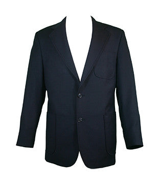 DARK NAVY BLAZER WITH NAVY BUTTONS, WOOL, UNISEX, YOUTH