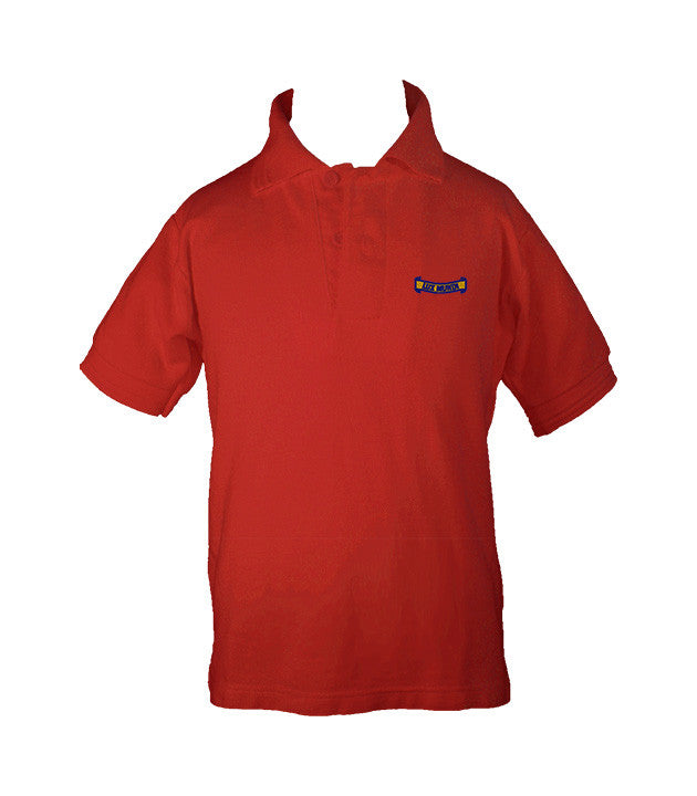CATHEDRAL RED GOLF SHIRT, UNISEX, SHORT SLEEVE, CHILD