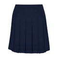 FULL BOX PLEAT SKIRT, FULL ELASTIC BACK, POLYESTER/VISCOSE