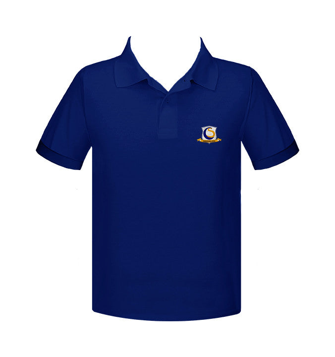 CHOICE SCHOOL ROYAL BLUE GOLF SHIRT, UNISEX, SHORT SLEEVE, CHILD