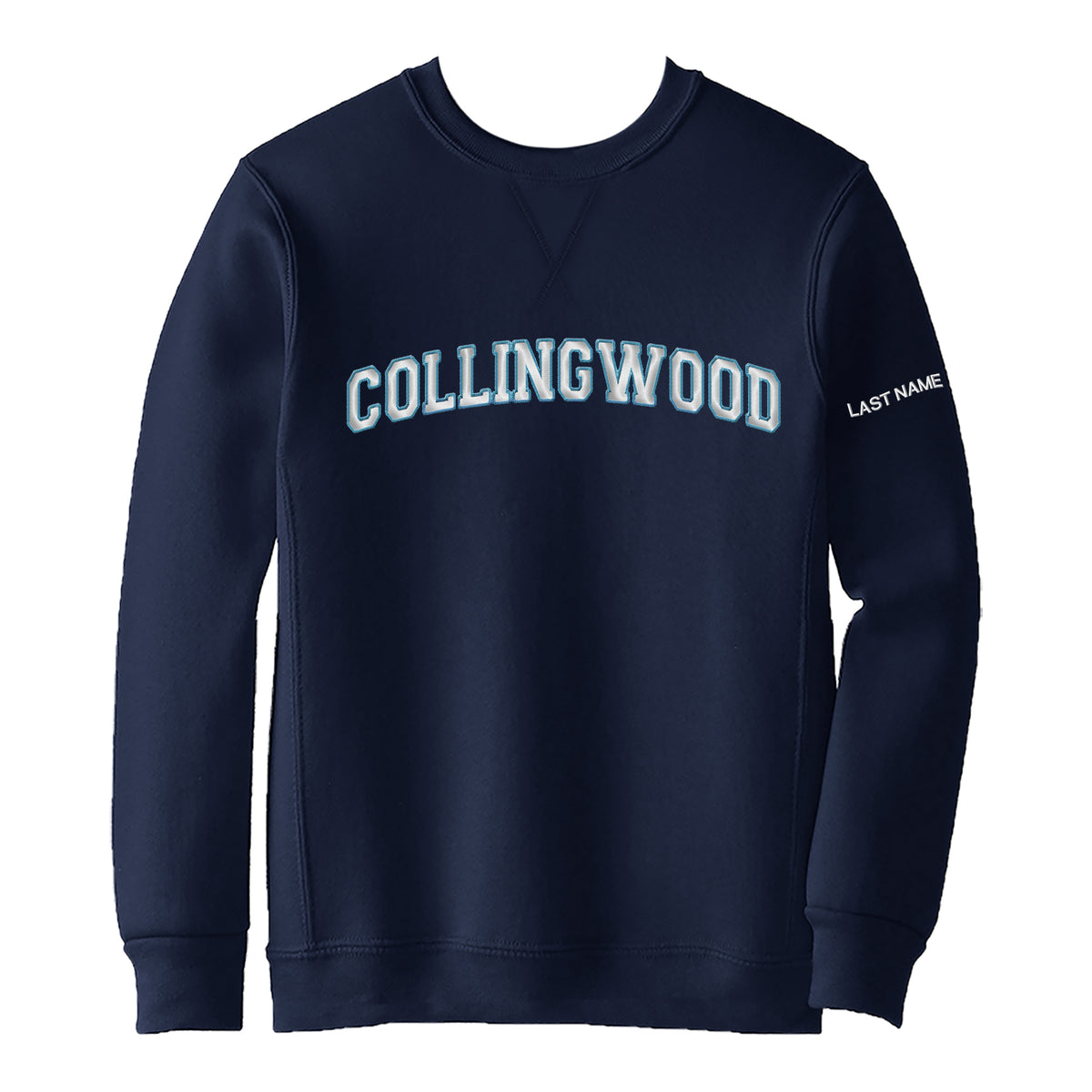 COLLINGWOOD GRADE 6-11 CREWNECK SWEATSHIRT WITH NAME EMBROIDERY, ADULT *FINAL SALE*