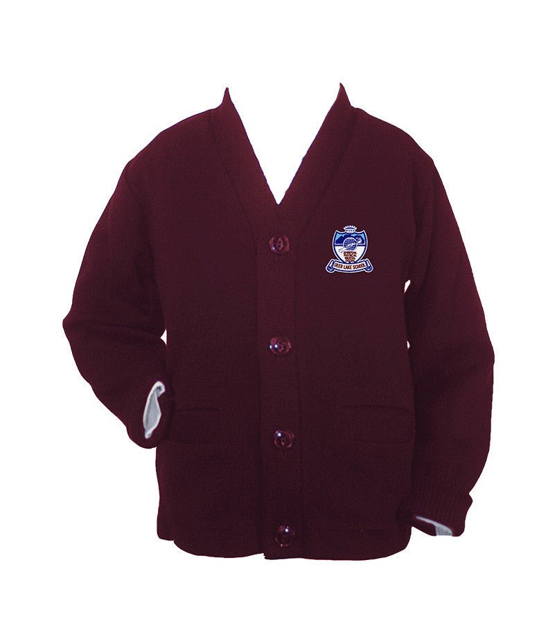DEER LAKE BURGUNDY CARDIGAN, UP TO SIZE 32