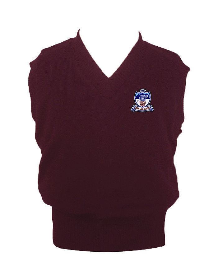 DEER LAKE BURGUNDY VEST, UP TO SIZE 32