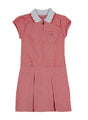 RED GINGHAM DRESS, DROPWAIST WITH FRONT ZIPPER