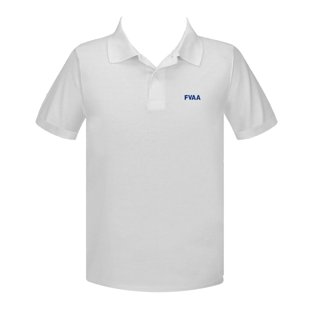 FRASER VALLEY ADVENTIST WHITE GOLF SHIRT, UNISEX, SHORT SLEEVE, YOUTH