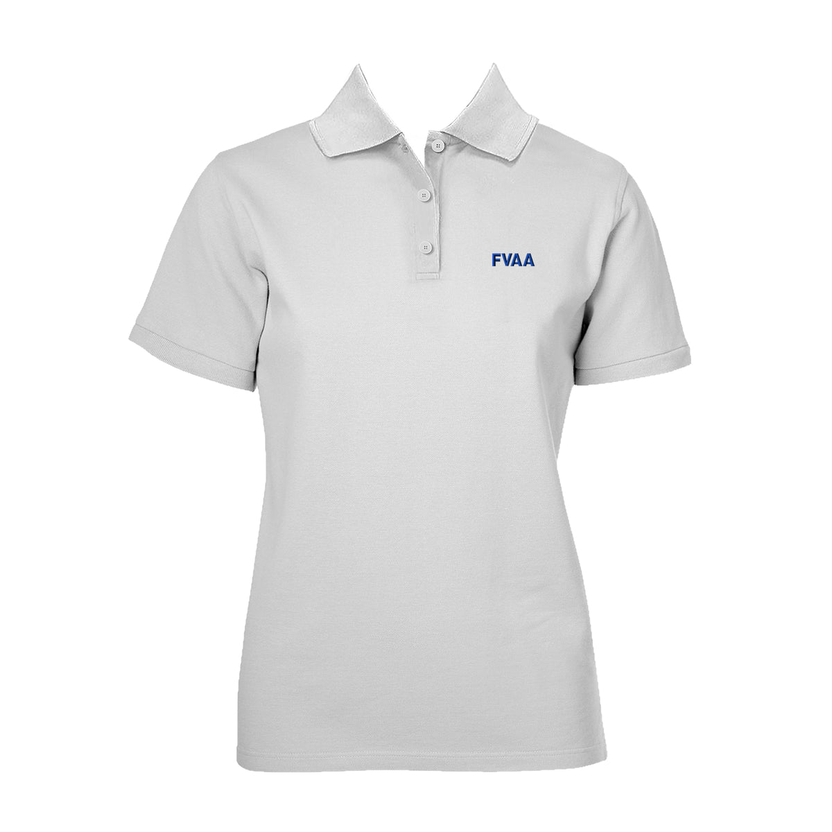 FRASER VALLEY ADVENTIST WHITE GOLF SHIRT, FITTED, SHORT SLEEVE, YOUTH