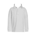 WHITE GOLF SHIRT, UNISEX, LONG SLEEVE, CHILD