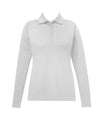 WHITE GOLF SHIRT, FITTED, LONG SLEEVE, YOUTH